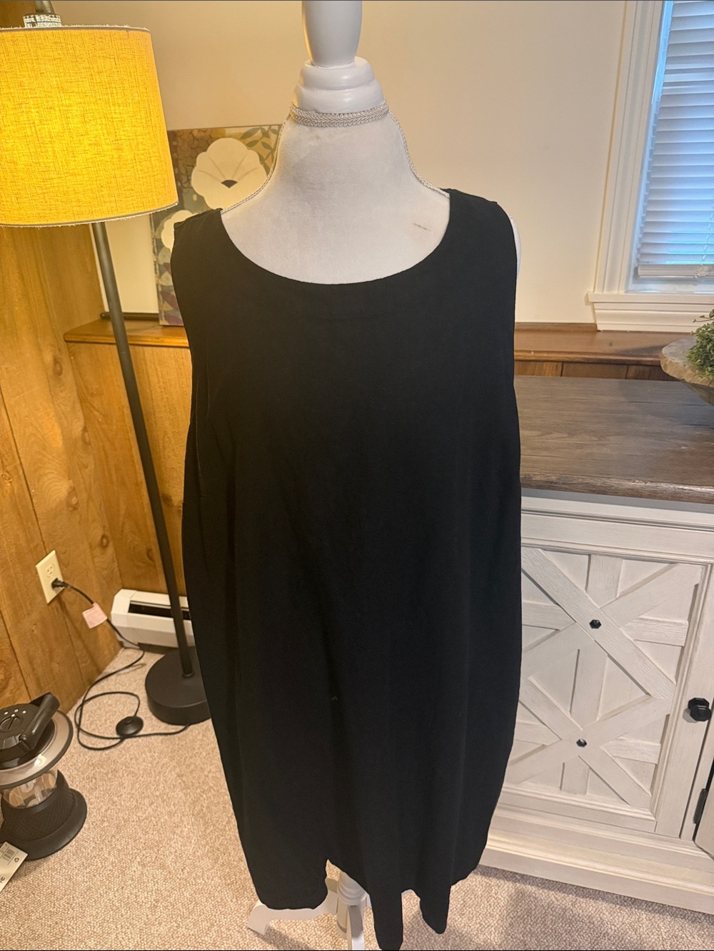 a new day Black Sleeveless Mini Shift Dress